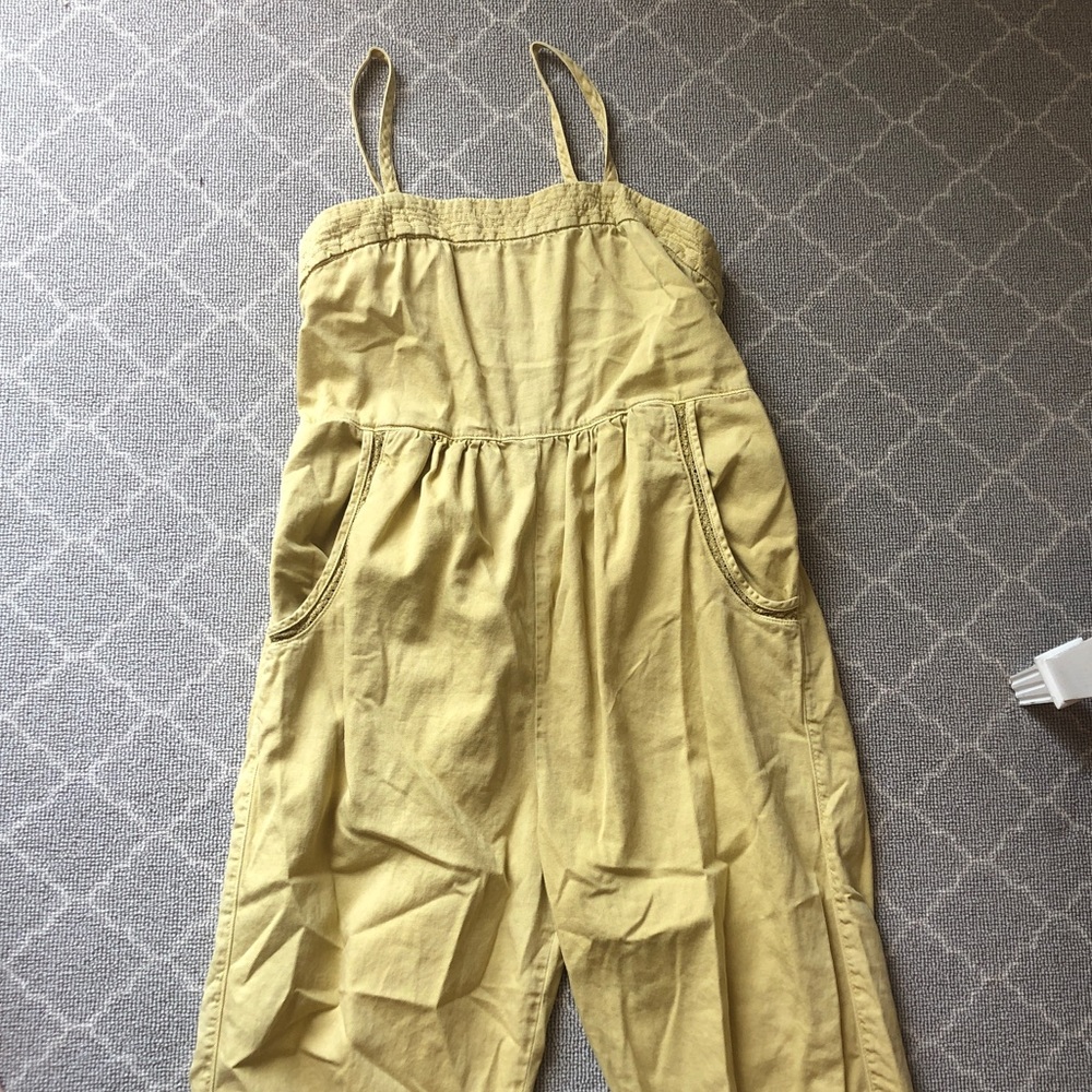 Yellow Anthropologie Jumpsuit